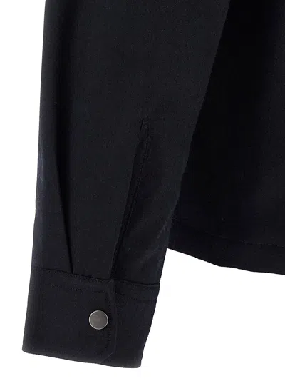 Zegna Padded Techmerino Shirt Jacket In Black