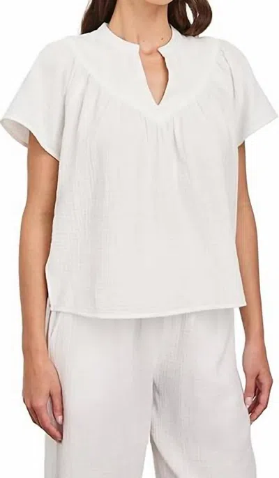 Rails Sayer V-neck Top In White In White