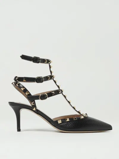 Valentino Rockstud Leather Slingback Pumps