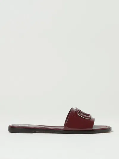 Valentino Maroon Leather Sandals