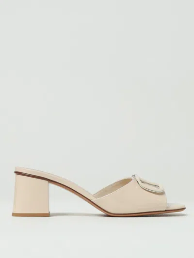 Valentino 60mm Vlogo Block-heel Sandals In Neutral