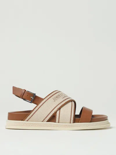 Jimmy Choo Joa Canvas Sandals Flat Sole