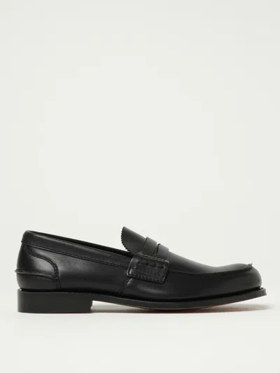 Church's Tunbridge Fume Navy Loafers In Black