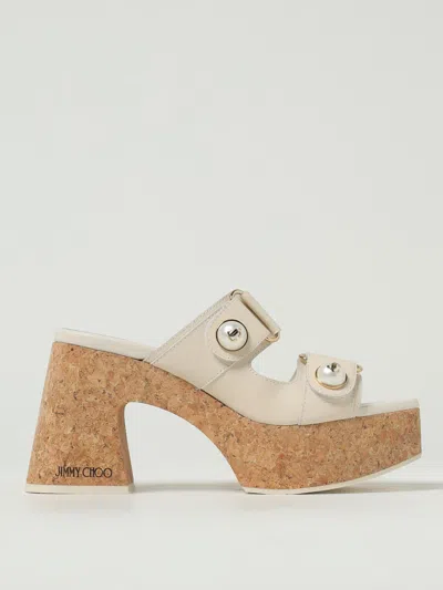 Jimmy Choo Fayence 95 Leather Platform Sandals