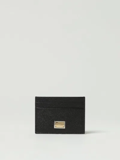 Dolce & Gabbana Women  Cardholder With Logo Plaque In Black