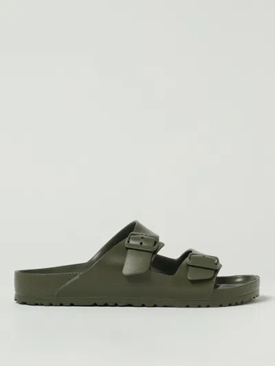 Birkenstock Mens Active Khaki Eva Arizona Double-strap Leather Sandals