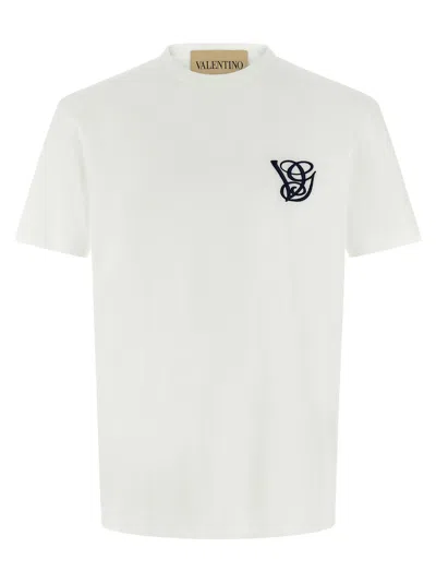 Valentino Cotton T-shirt With Vg Patch In White