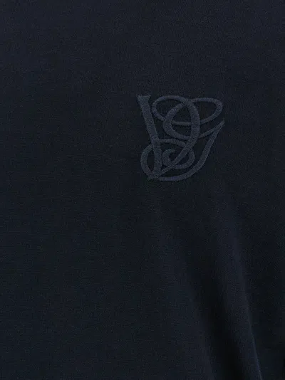Valentino Wool Crew Neck Sweater In Blue