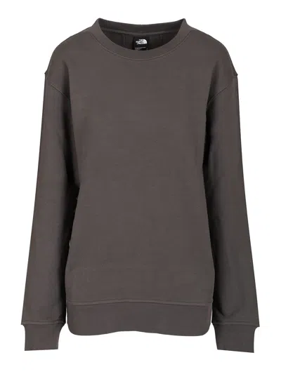 The North Face W Dome Relaxed Crew Sweatshirt Sweatshirts Black In Gray