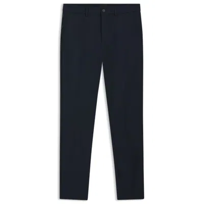 Hugo Boss Delaware Slim-fit Trousers In Brushed Satin In Blue