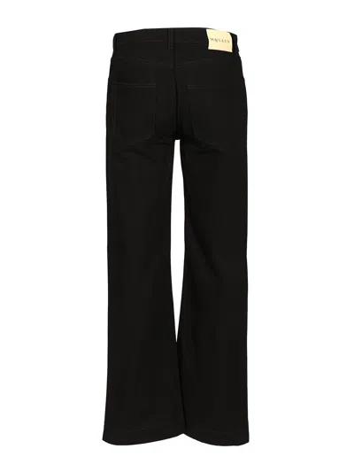 Alexander Mcqueen Black Jeans With Belt Loops And Logo Patch On The Rear In Denim Man In Black