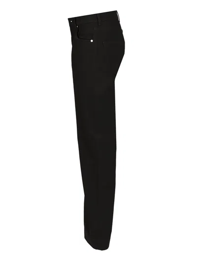 Alexander Mcqueen Black Jeans With Belt Loops And Logo Patch On The Rear In Denim Man In Black
