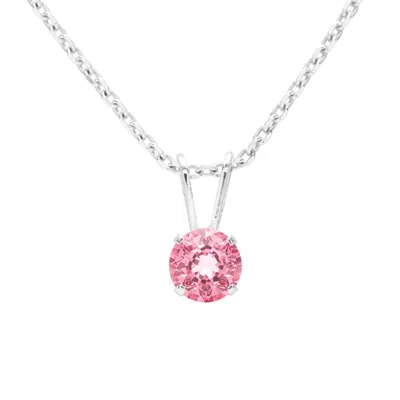 Superjeweler 1/2 Carat Gemstone Solitaire Pendant Necklace In Gold With Free Chain - Multiple Gemstone Options Av