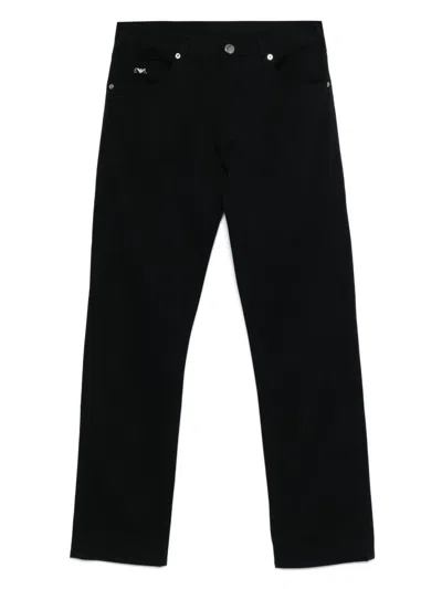 Emporio Armani Denim Cotton Jeans In Black