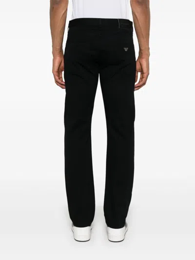 Emporio Armani Denim Cotton Jeans In Black