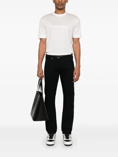 Emporio Armani Denim Cotton Jeans In Black