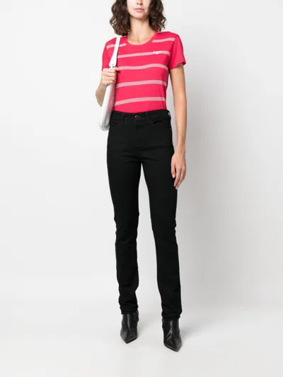 Emporio Armani Slim-fit Stretch Cotton Jeans With Belt Loops In Black