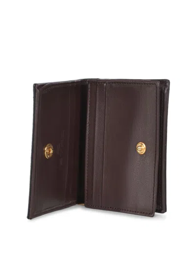 Etro Wallet In Paisley Leather In Brown