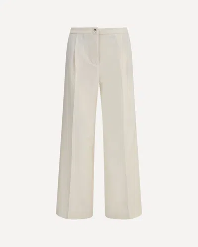Cruna Pleated-front Trousers In White