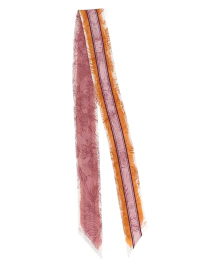 Ferragamo Gravure-print Silk Bandeau In Multi