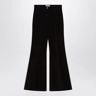 Ferragamo Espresso Flared Pants Women In Black