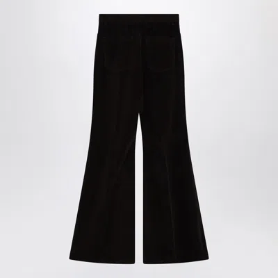 Ferragamo Espresso Flared Pants Women In Black