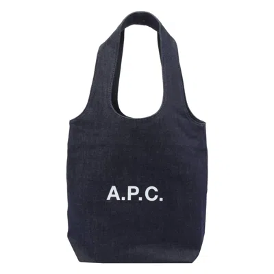 Apc A.p.c. Small Ninon Denim Tote Bags