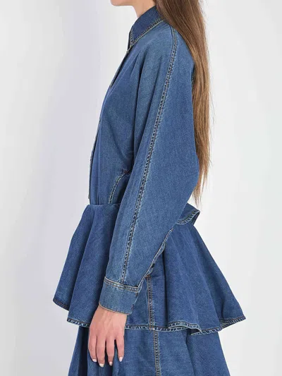 Alaïa Alaia Rounded Shirt In Denim