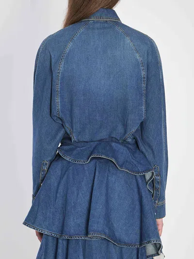 Alaïa Alaia Rounded Shirt In Denim