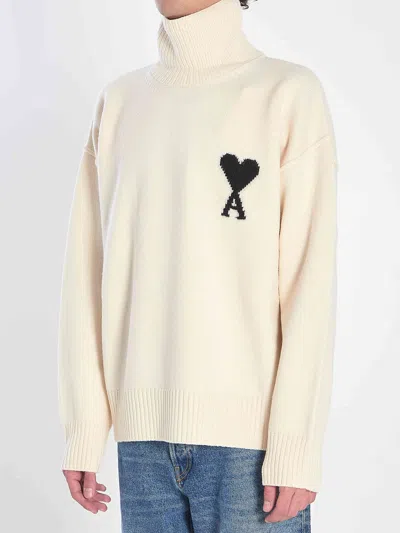 Ami Alexandre Mattiussi Ami Paris De Coeur Turtleneck Sweater