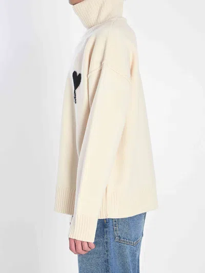 Ami Alexandre Mattiussi Ami Paris De Coeur Turtleneck Sweater