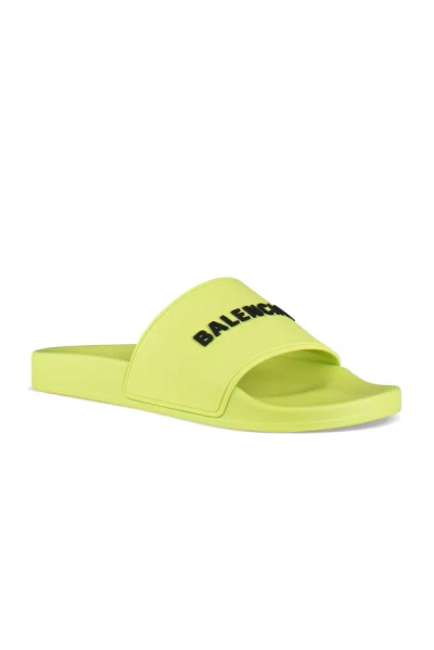 Balenciaga Men Slides In Green