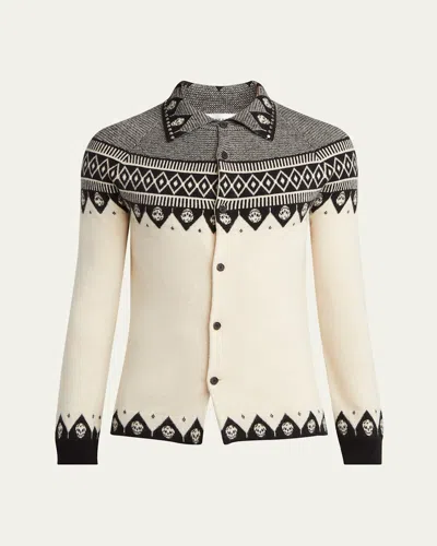 Alexander Mcqueen Wool Cardigan In Multi