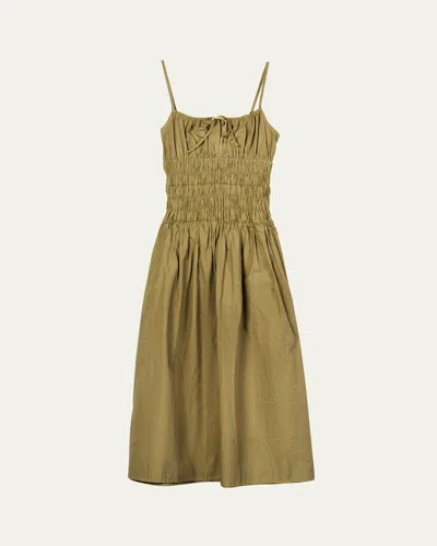 Ciao Lucia Russo Smocked Cotton Midi Dress