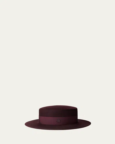 Maison Michel Kiki Waterproof Wool Felt Boater Hat