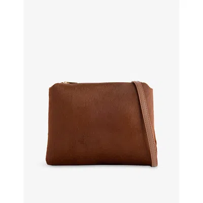 Khaite Womens Rust Medium Lina Calf-hair Cross-body Bag