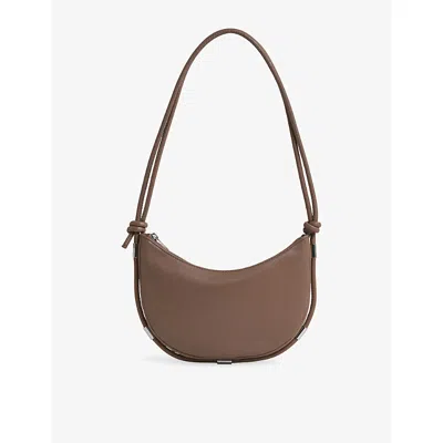 Reiss Womens Neutral Harriet Rope-strap Leather Shoulder Bag