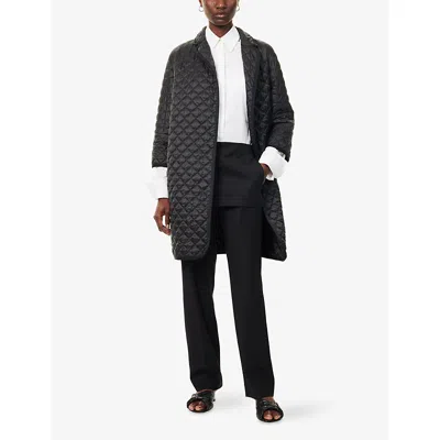 Max Mara The Cube Womens Black Arianna Belted Shell Jacket