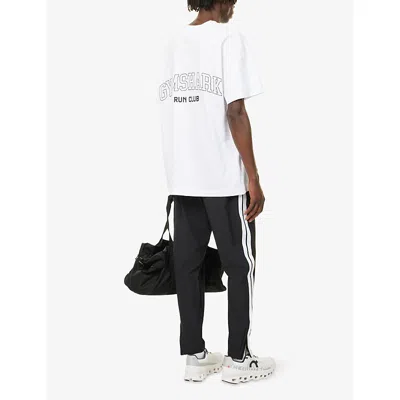 Gymshark Mens Gs White Gsrc Oversized-fit Cotton T-shirt In White