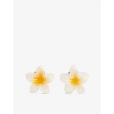 Emi Jay Womens Coconut Superbloom Set Of Two Acetate Hair Clips