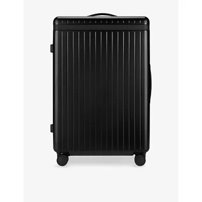 Carl Friedrik Black / Black The Large Check-in 4-wheel Polycarbonate Suitcase 76cm