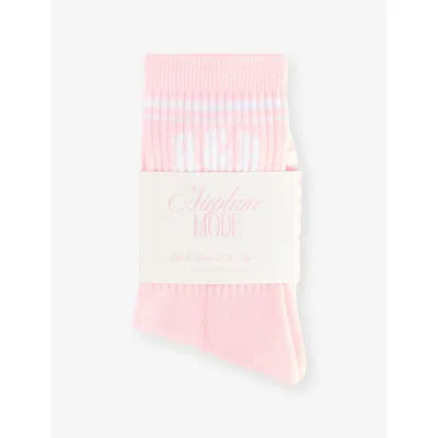 The Nap Co Womens Pink . X Ru & Rocka Cotton-blend Socks