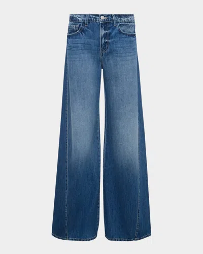 L Agence Beau Wide-leg Jeans In Blue
