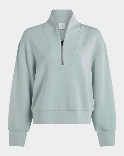 Varley Davidson Partial-zip Sweatshirt In Blue