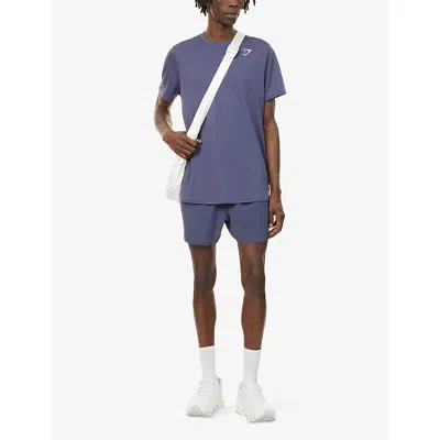 Gymshark Mens Gs Weighted Purple Arrival 5' Logo-print Woven Shorts In Purple