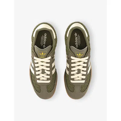 Adidas Originals Womens Orbit Green Cream White Samba Og Knitted And Suede Low-top Trainers Eur 41.5 / 8.5 Uk