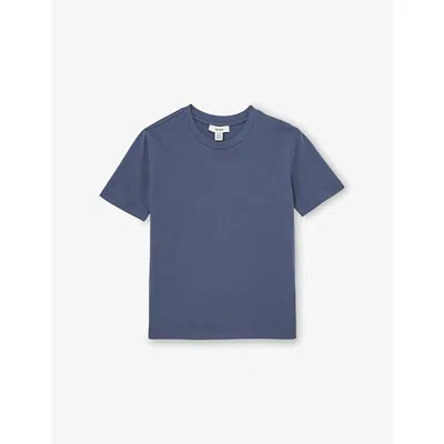 Reiss Ocean Blue Bless Crewneck Cotton-jersey T-shirt 9-13 In Blue
