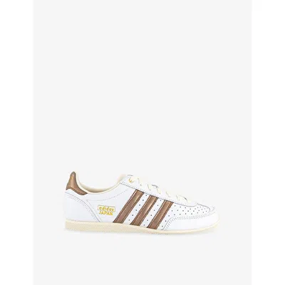 Adidas Originals Womens White Preloved Brown Cre Japan Leather Low-top Trainers In Multi
