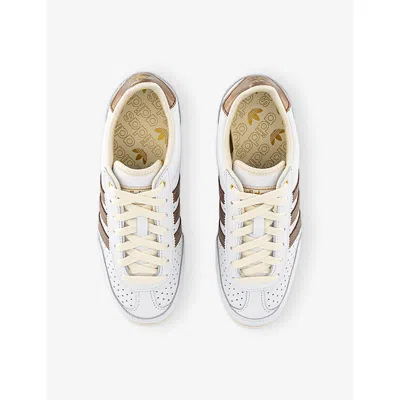 Adidas Originals Womens White Preloved Brown Cre Japan Leather Low-top Trainers In Multi