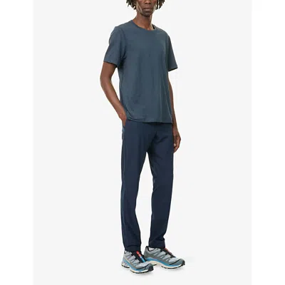 Lululemon Mens True Navy Abc Slim-fit Stretch-woven Trousers In Blue